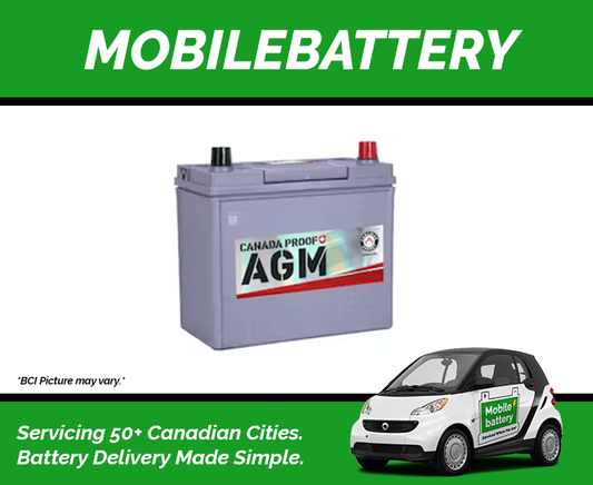 MOBILEBATTERY BC Group Size S46B24R Battery | G46B24RAGM, 400CCA